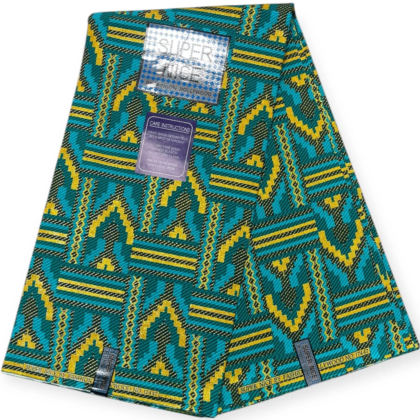 Wax Brillant Super Nice 6 Yards - Vert et Or Soumawax