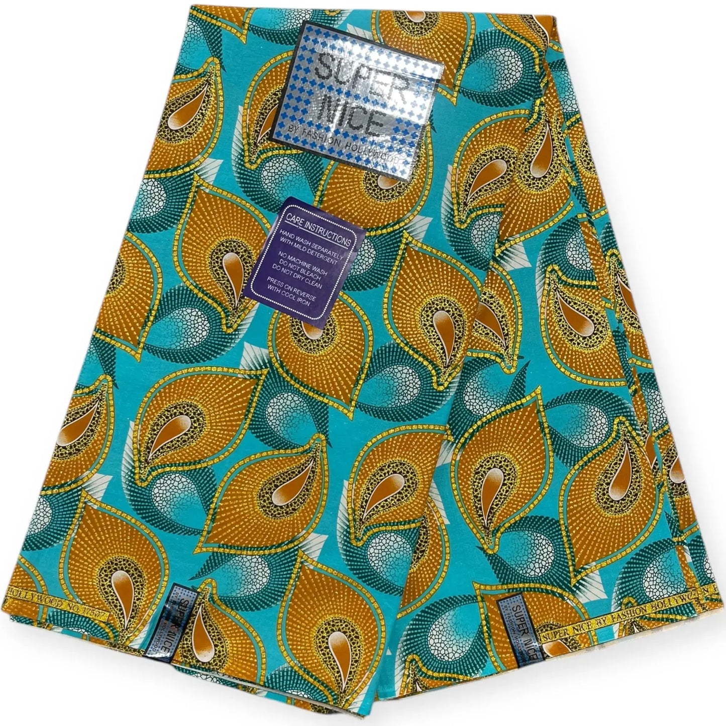 Wax Brillant Super Nice 6 Yards - Vert et Or Soumawax