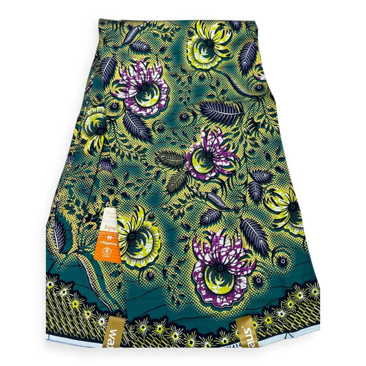 Wax Demi Super Brillant 6 Yards - 100% Coton - Vert & Violet by Chiganvy Soumawax Soumawax