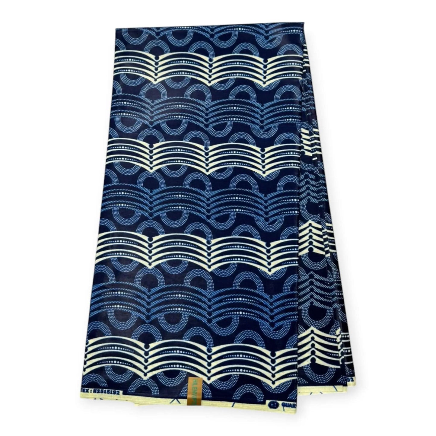 Wax Pagne Africain 6 Yards - 100% Coton - Bleu - Satiné Soumawax Soumawax
