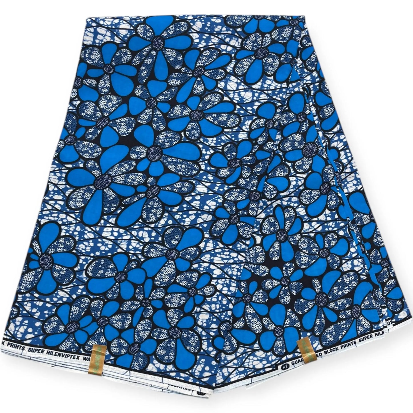 Wax Pagne Africain 6 Yards - 100% Coton - Bleu Soumawax