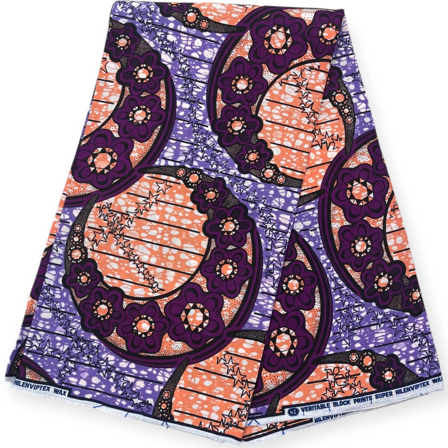 Wax Pagne Africain 6 Yards - 100% Coton - Violet & Rose Soumawax