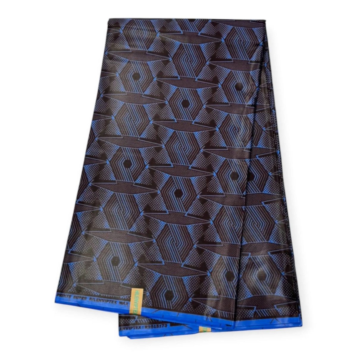 Wax Pagne Africain 6 Yards - 100% Coton - Rouge Bordeaux & Bleu - Satiné - Soumawax Soumawax