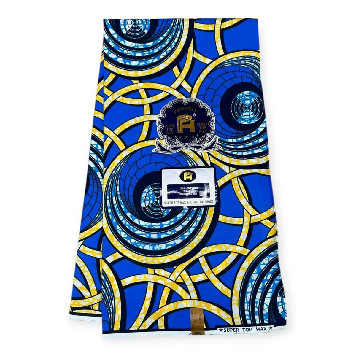Wax Super Sosso Hitarget 6 Yards - 100% Coton - Bleu - Soumawax Soumawax