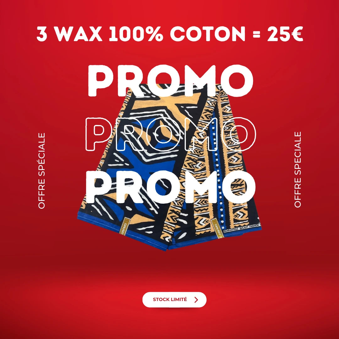 Pagne Africain Wax 100% coton à 10€. Soumawax