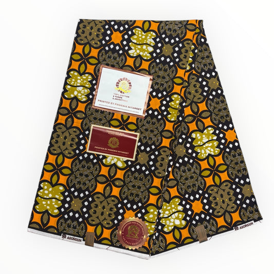 Wax Hitarget 6 Yards - 100% cotone - Arancione