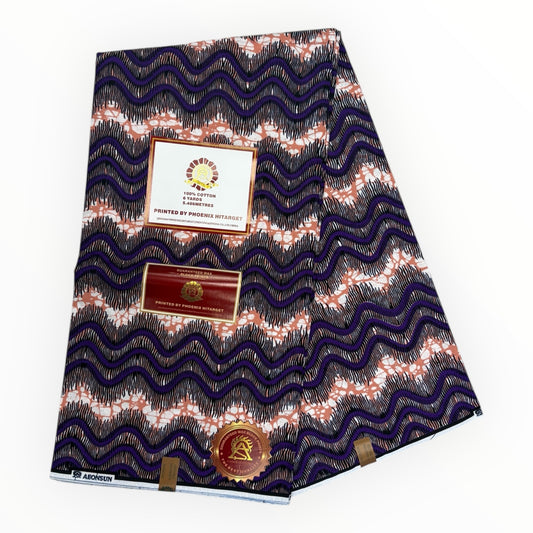 Wax Hitarget 6 Yards - 100% cotone - Viola e rosa