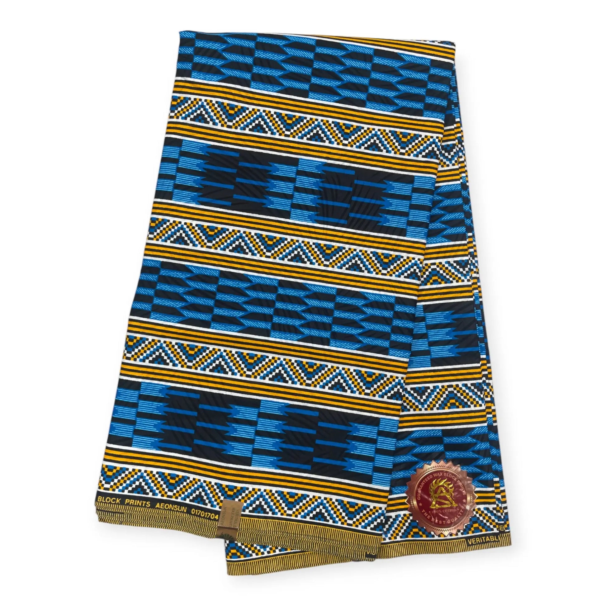 Wax Kente Hitarget 6 Yards - 100% Coton - Bleu Soumawax