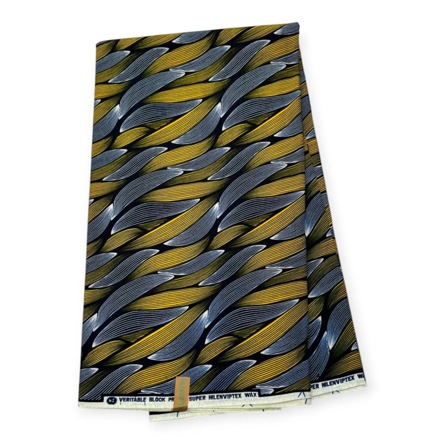 Wax Pagne Africain 6 Yards - 100% Coton - Jaune & Bleu Soumawax