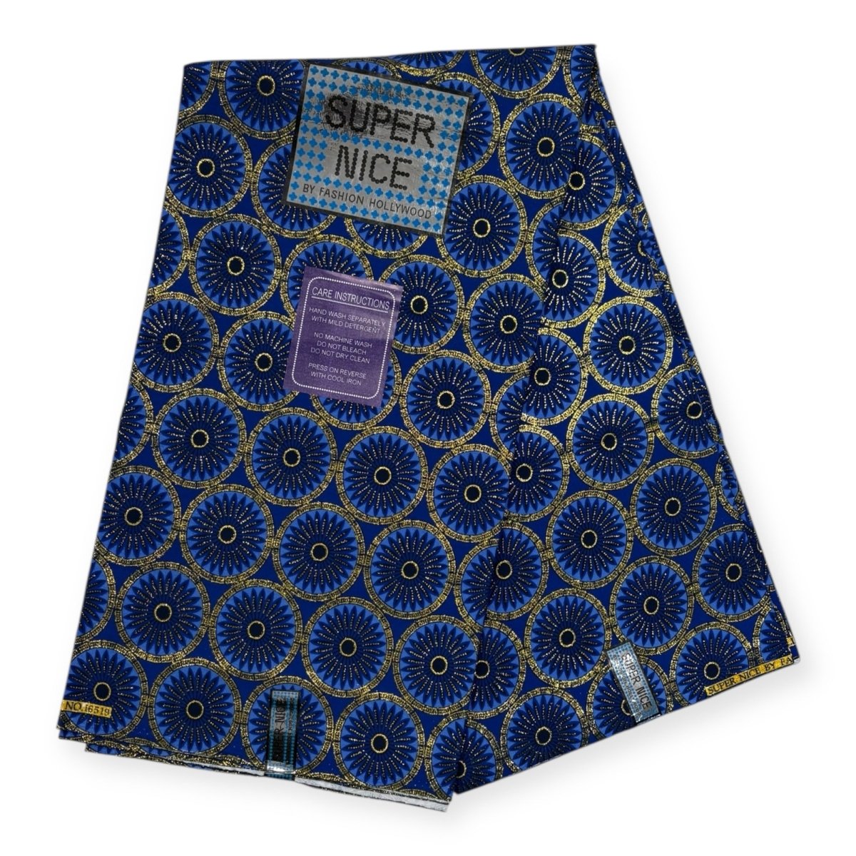 Pagne Wax Brillant Super Nice 6 Yards - Rose, Rouge, Bleu et Vert - Soumawax